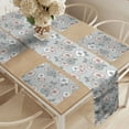 thumbnail image 2 of Ambesonne Nature Table Runner & Placemats, Colorful Flowers Pattern, Placemat 4 pcs + Runner 14"x90", Pale Taupe Pale Pink, 2 of 2