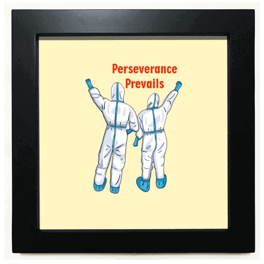 Conquer Disease Triumph Over Illness Black Square Frame Picture Wall(06)