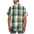 thumbnail image 4 of Aobny with Pocket Workout Shirts Oversized Short Sleeve Green Collared T Shirts Button-Up Plaid Men T Shirts,XL, 4 of 4