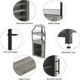 thumbnail image 6 of Zzistar Corner Bar Cabine, Wine Cabinet with Removable Glass Shelves, Sideboard Buffet Cabinet, 6 of 7
