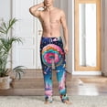 thumbnail image 6 of Lsque Colorful Donut Print Men's Pajama Pants, Lounge Pant - Comfortable Home Wear,Elastic Waistband, Stylish Design-Small, 6 of 9