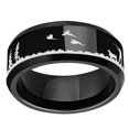 thumbnail image 3 of Wedding Rings Men. 8mm Black Hunter Ring Duck Hunting Tungsten Wedding Band, 3 of 4
