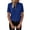 Blue#130, variant on Women's Shirts Dressy Casual Ruffle Short Sleeve Zipper Summer Spring V Neck Tops Work Business Office Blouse White S