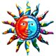 thumbnail image 1 of Sun Moon Metal Colgante de Pared, Sun Moon Sun Decoración de Pared Sun Moon Face Esculturas para el hogar Jardín Interior al Aire Libre. Afortunado Sencillez, 1 of 5
