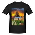 thumbnail image 4 of Bingfone Fall Village Scenery Men'S Loose Fit Short-Sleeve Pocket T-Shirt, 4 of 7