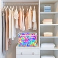 thumbnail image 4 of Yayeee Collapsible Cube Storage Bin with Lid Fabric Closet Decorative Basket with Handles, Vibrant Geometric Pattern, 4 of 7