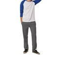 thumbnail image 4 of Men's Open Bottom Terry Sweatpants, Elastic Drawstring Waistband, Charcoal Grey S, 4 of 4