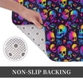 thumbnail image 6 of Rateoe mushroom rainbow color Skull Pattern Flannel Door Mat Indoor Outdoor Entrance, Waterproof All-Weather Doormat,Fade Resistant, Low Profile Entryway Mat 16x24in, 6 of 7