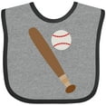thumbnail image 3 of Inktastic Baseball Bat and Ball Boys or Girls Baby Bib, 3 of 4
