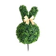 thumbnail image 2 of Artificial Topiary Outdoor Realistic Boxwood Bunny Statue With Ground Plants For Garden Patio Year Round Decor, 2 of 5