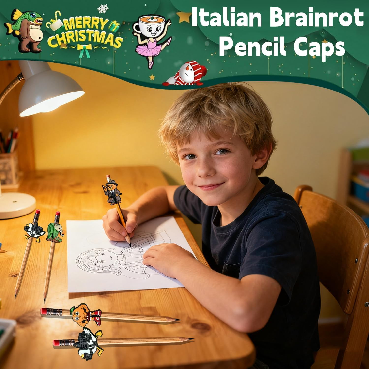 Brainrot Advent Calendar for Kids, Mystery Mini Figurines Blind Box Set, Cute Collectible Desk Display Characters, Christmas Gift for Children Boys Girls Ages 3+, Holiday Stocking Stuffer Surprise
