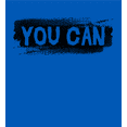 thumbnail image 2 of "You Can" Gym Culture Adult Royal Blue Crew Neck Short Sleeve Tee-Medium, 2 of 2