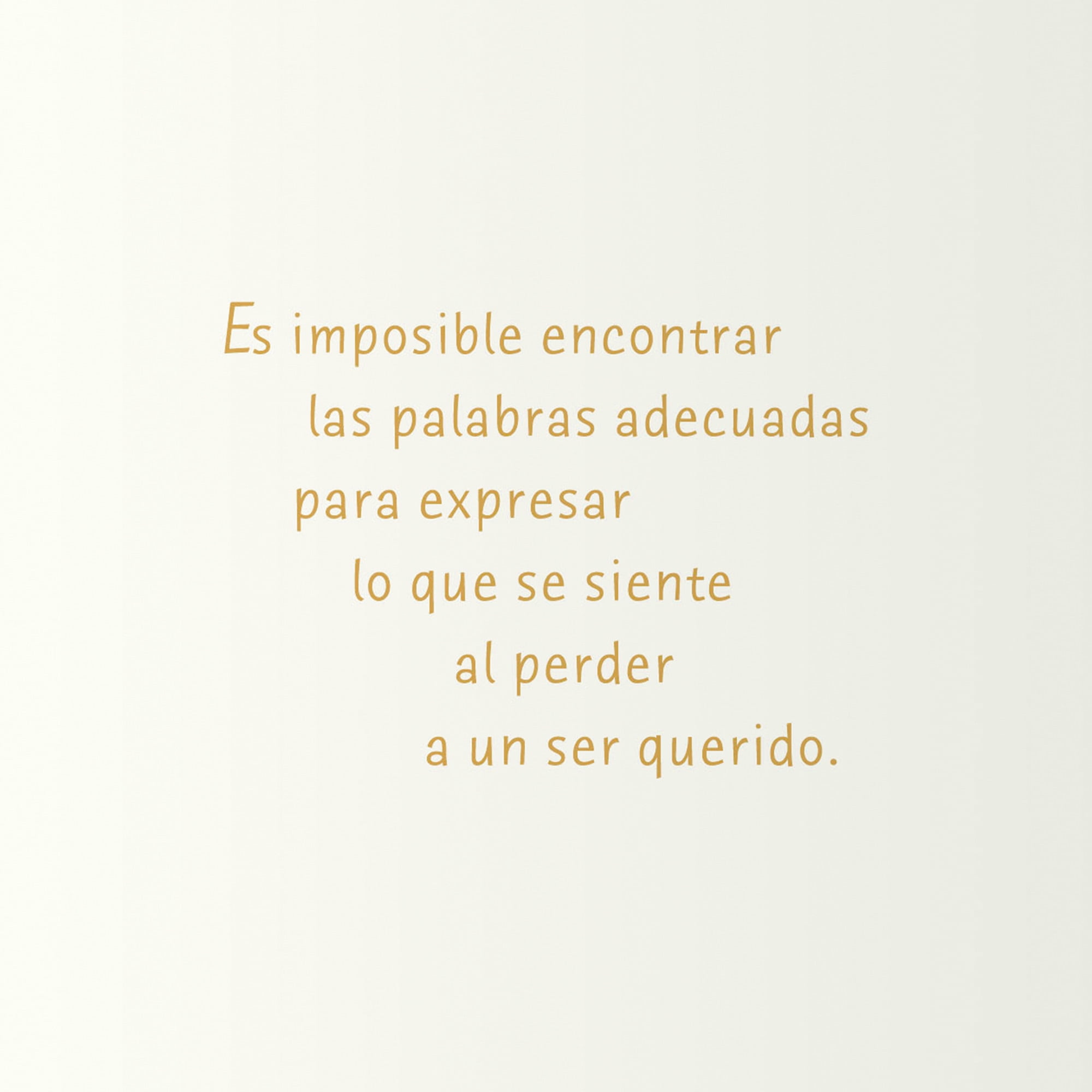 Hallmark VIDA Spanish-Language Sympathy Card (Wish You Peace and Comfort)