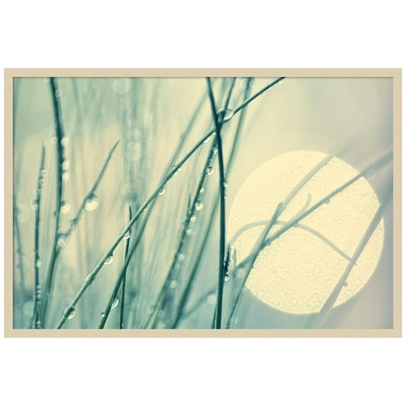 Amanti Art Morning blues Wood Framed Wall Art Print