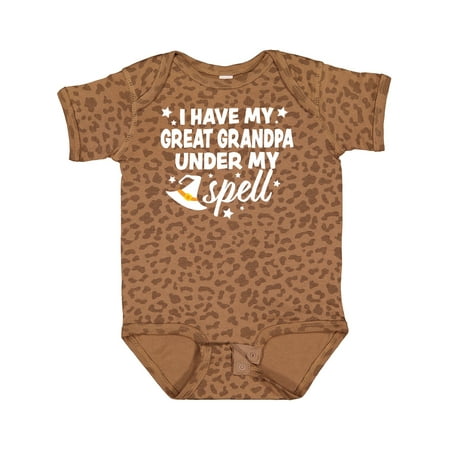 

Inktastic I Have My Great Grandpa Under My Spell with Cute Witch Hat Gift Baby Boy or Baby Girl Bodysuit