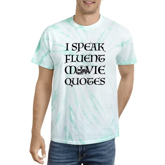 Speak Fluent Movie Quotes Tie Dye Cyclone Men -Smartprints Designs, Male x-Large
