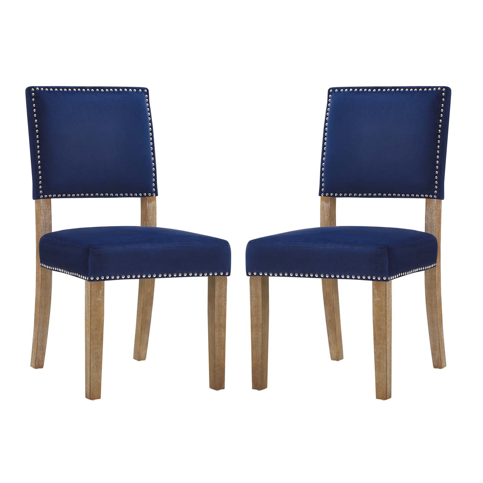 Modern Contemporary Urban Design Dining Kitchen Room Side Chair, Set of Two, Velvet Fabric Wood