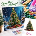 thumbnail image 2 of Christmas Diamond Art Kit for Adults, Christmas Tree Pearl Diamond Painting, Christmas Home Decor Craft Kit for Adults, 10 X 10 Inch, 2 of 5