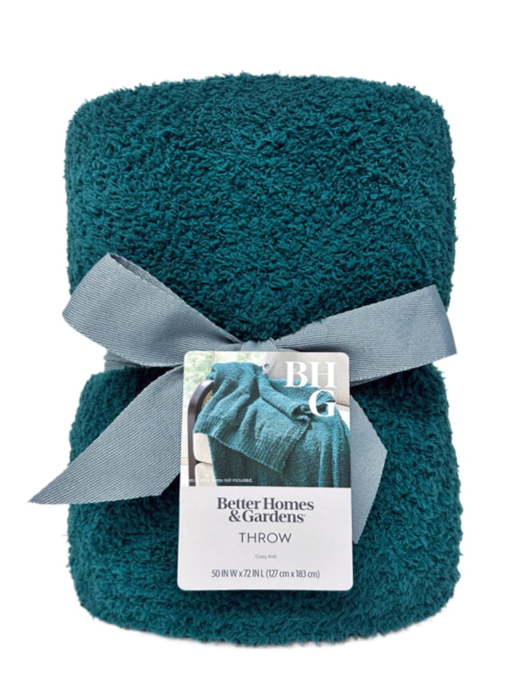 Better Homes & Gardens Soft Cozy Knit Oversize Couch Throw Blanket, Green