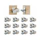 thumbnail image 1 of Pestillos de bola doble de latón Pestillos de puerta con tornillos Pernos dobles de rodillo doble Pestillos de muebles de gabinete para armario de cocina y cajón (10 piezas) JAMW Sencillez, 1 of 4