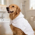 thumbnail image 7 of Pet Hooded Bathrobe Fast Dry Washable Towel Wrap for Dogs Cats Lightweight Cozy Absorbent Drying Coats for Home Travel, 7 of 7