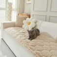 thumbnail image 3 of TOPCHANCES Fuzzy Couch Covers for Pets, Thickened Sofa Covers Furniture Protector Mat, Pet Bed Mat Couch Cover (Light Camel, 90*160cm), 3 of 10