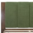 thumbnail image 6 of Christopher Knight Home Premium Pine Wood Queen Bed Frame with Headboard, Mid-Century Modern Design, Walnut+Green, 6 of 10