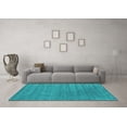 thumbnail image 3 of Ahgly Company Indoor Rectangle Abstract Turquoise Blue Contemporary Area Rugs, 5' x 7', 3 of 4