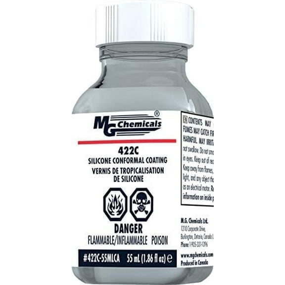 MG Chemicals 422C Silicone Conformal Coating, Clear, 55 ml Bottle, 1-Pack
