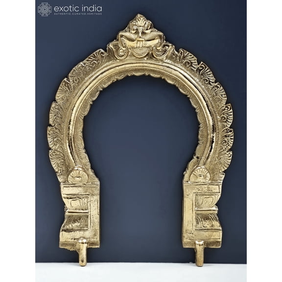 9" Handmade Kirtimukha Prabhavali in Brass
