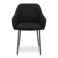 thumbnail image 2 of Bouclair Black Fabric and Metal Dining Chair, 2 of 8