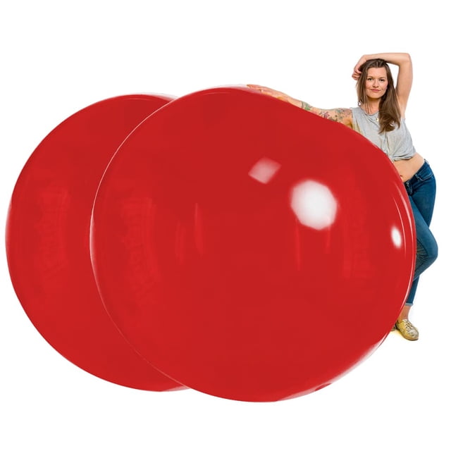 Pack Globos Gigantes Color Rojo 72 Pulgadas (2pzas)
