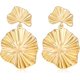 thumbnail image 1 of Pendientes colgantes de hoja de oro para mujer, joyería de moda de dos tonos de plata, regalos, 1 of 4