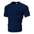 thumbnail image 4 of Chiccall Mens T Shirts Casual Solid Textured Crew Neck Short Sleeve Tee Summer Breathable Pullover Shirts with Pocket, 4 of 5