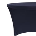 thumbnail image 3 of Your Chair Covers - Stretch Spandex 5 ft Round Table Cover Navy Blue for Wedding, Party, Birthday, Patio, etc., 3 of 4