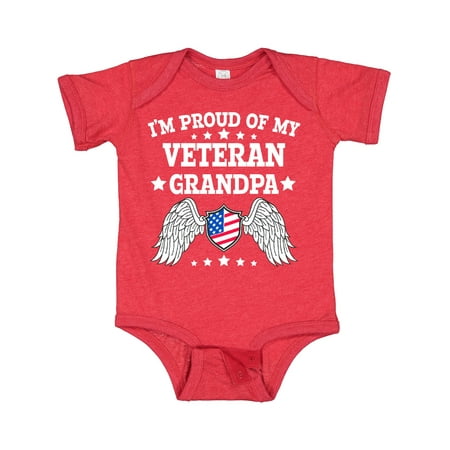 

Inktastic I m Proud of My Veteran Grandpa Gift Baby Boy or Baby Girl Bodysuit