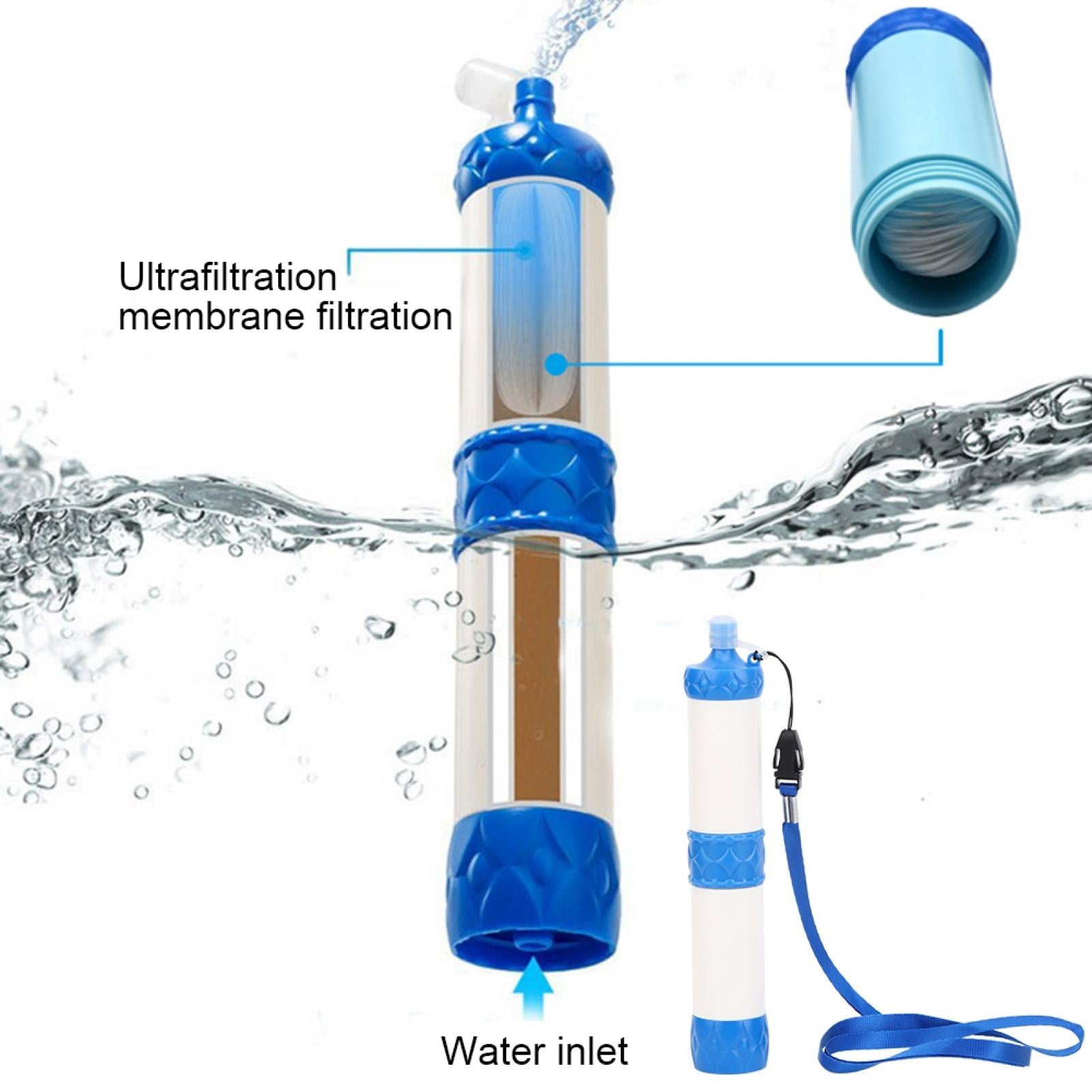 ABS Water Filter Straw Purification Emergency Portable Sucker Plastic Outdoor 