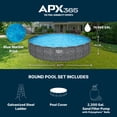 thumbnail image 4 of Bestway APX 365 22'x52" Metal Frame Above Ground Pool w/ Sand Filter Pump, Ladder & Cover, 4 of 10