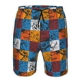 thumbnail image 3 of Logiee colorful plaid Dinosaur Print Mens Swim Trunks Quick Dry Board Shorts,Breathable Hawaii Beach Shorts Swimwear Bathing Suits-Medium, 3 of 6
