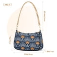 thumbnail image 3 of FORMRS Womens Shoulder Bag with Chain Strap Clutch Purse Cute Tote Handbag, Blue Elegant Geometric, 3 of 7