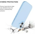 thumbnail image 3 of iPhone 16 Case, iPhone 16 Phone Case Liquid Silicone Gel Rubber Slim Phone Case Soft Anti-Scratch Durable Microfiber Lining Full Body Shockproof Protective Cover iPhone 16 6.1", Light Blue, 3 of 12
