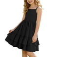 thumbnail image 3 of Diufon Dresses for Girls Spaghetti Strap Flowy Ruffled Layered Sundress Summer Cute Graduation Bridesmaid Dress, 3 of 9