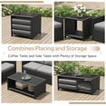 thumbnail image 6 of AECOJOY 7 Pieces Outdoor Furniture Set with Two Storage Boxes, Rattan Wicker Sectional Sofa Couch Patio Conversation Set, Black & Gray, 6 of 6