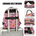 thumbnail image 4 of Fashion Quilted Backpack for Women Lightweight Travel Daypack Casual Bag for Shopping Travel Colorful Cartoon Halloween Icons S, 4 of 7