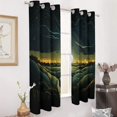 thumbnail image 2 of Blackout Curtains for Bedroom Green Fields Full Room Darkening Grommet Curtains for Living Room,Thermal Insulated Ombre Drapes, 2 of 7