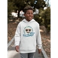 thumbnail image 2 of Ride the Wave - Surf Club Beach Vibes Retro Emoji Youth's Hoodie, 2 of 4