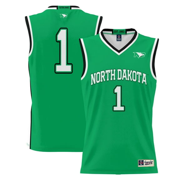 Male GameDay Greats #1  Green North Dakota  Lightweight Basketball Jersey