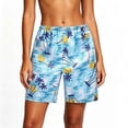 thumbnail image 2 of Ailaofu Women's Elastic Waist Printed Shorts, Casual Loose Lightweight Comfortable Summer Shorts, Beach Vacation Casual Shorts, 2 of 6
