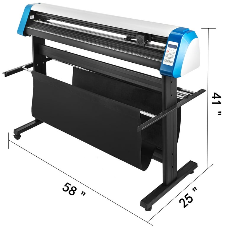 VEVOR Vinyl Cutter Machine 53 in. Cutting Machine LCD Panel Vinyl Cutter Plotter Machine Bundle for Sign Making, Black