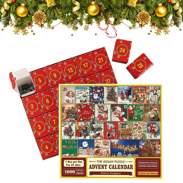 Calendario Llegada Navidad 24 Días 1008 Piezas para Adultos